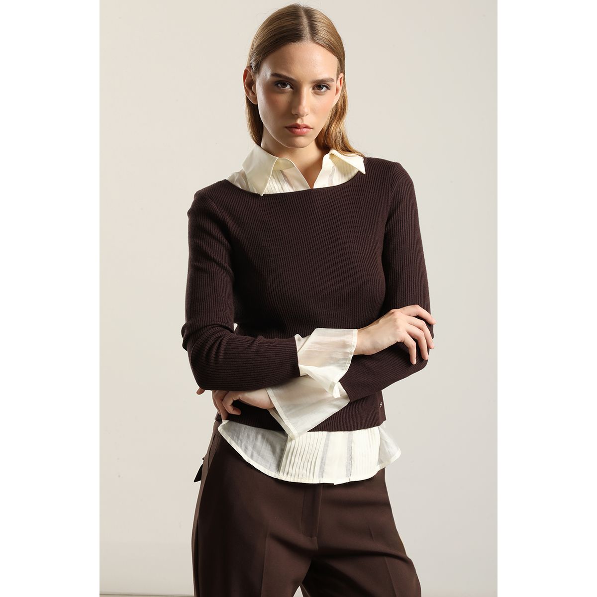 LIOLA - Jersey Punto Basico, Chococlate Liola