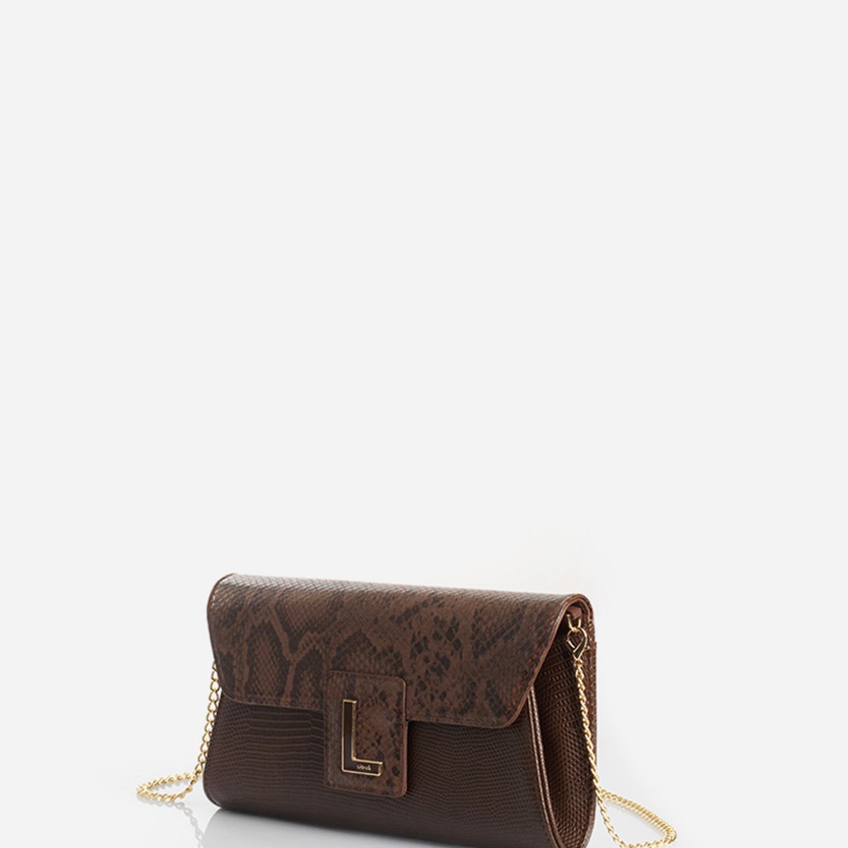 LIOLA - Sobre Reptil, Simil Cuero, Chocolate Liola