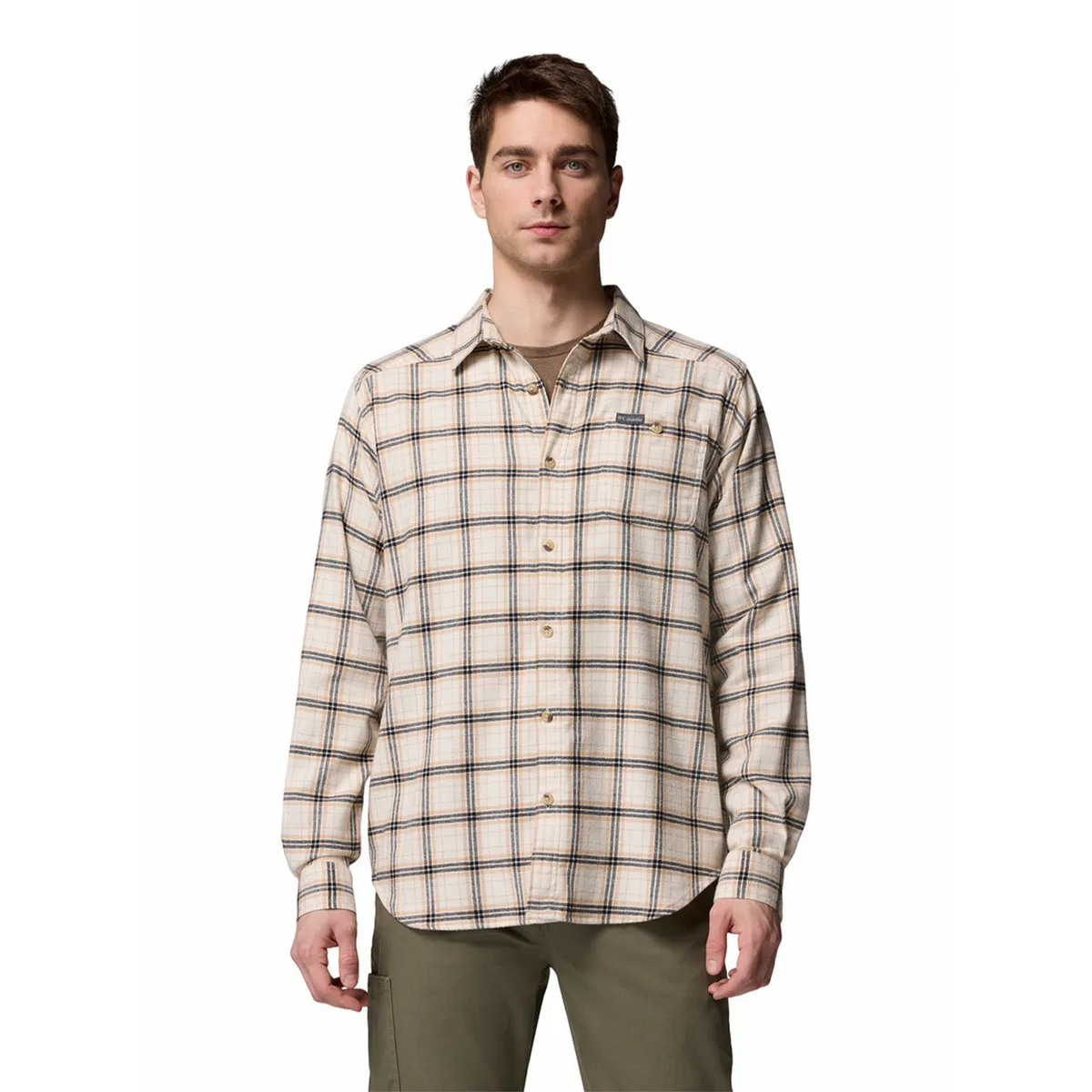 COLUMBIA - Camisa ML Hombre Cornell Woods Blanco COLUMBIA