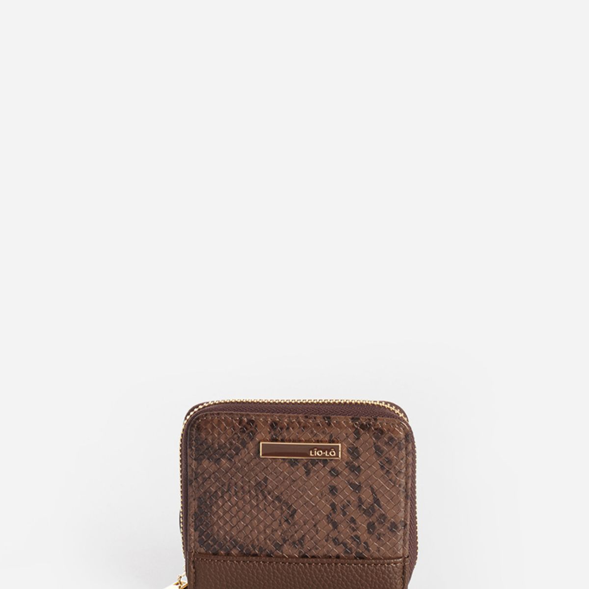 LIOLA - Billetera Pequeña, Simil Cuero, Chocolate Liola