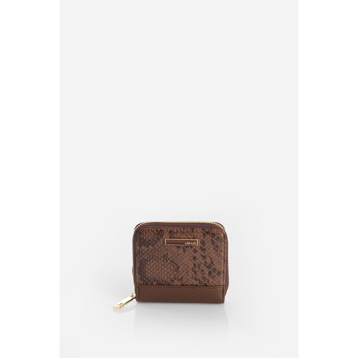 LIOLA - Billetera Pequeña, Simil Cuero, Chocolate Liola