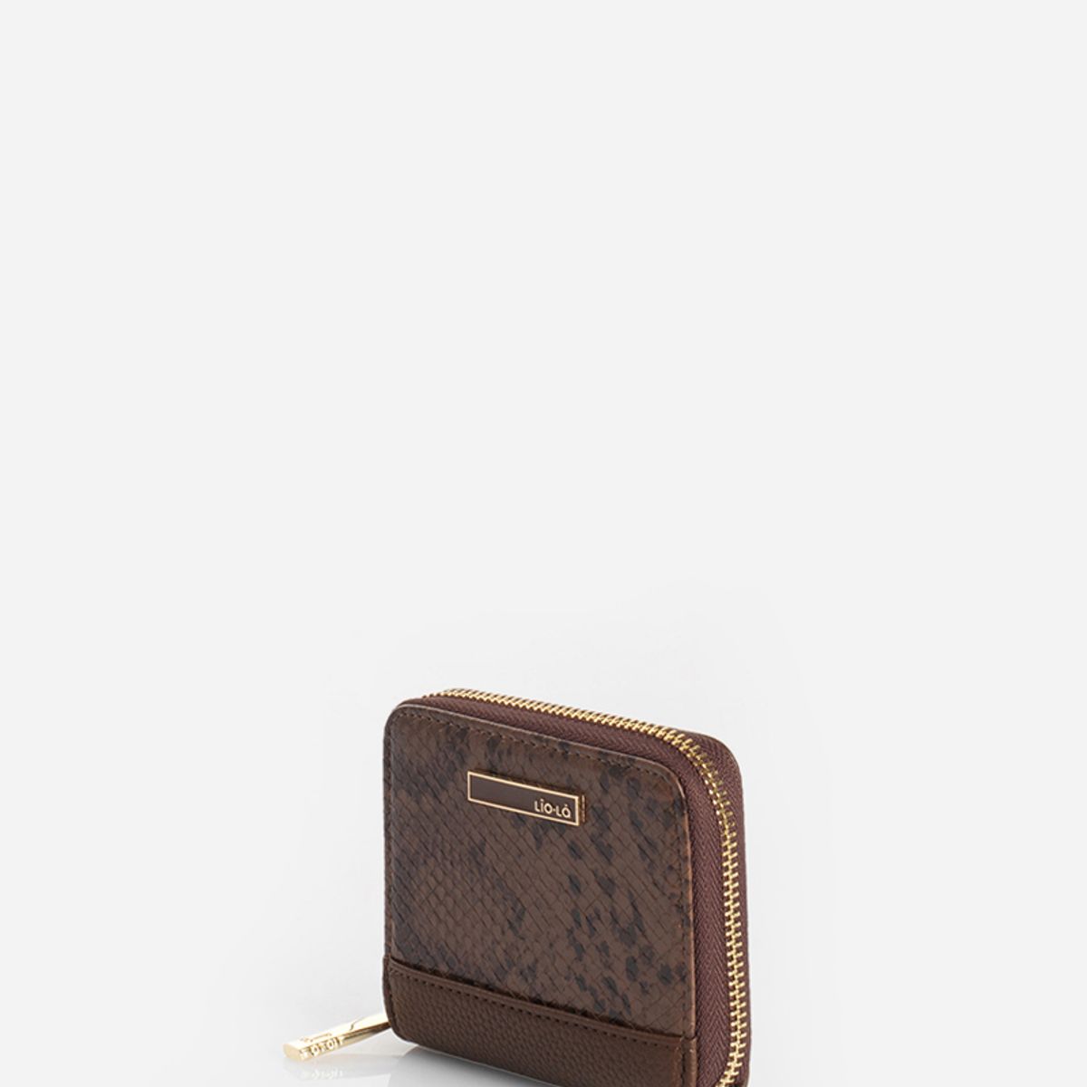 LIOLA - Billetera Pequeña, Simil Cuero, Chocolate Liola