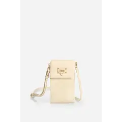 LIOLA - Bolso Celular, Simil Crocco, Beige
