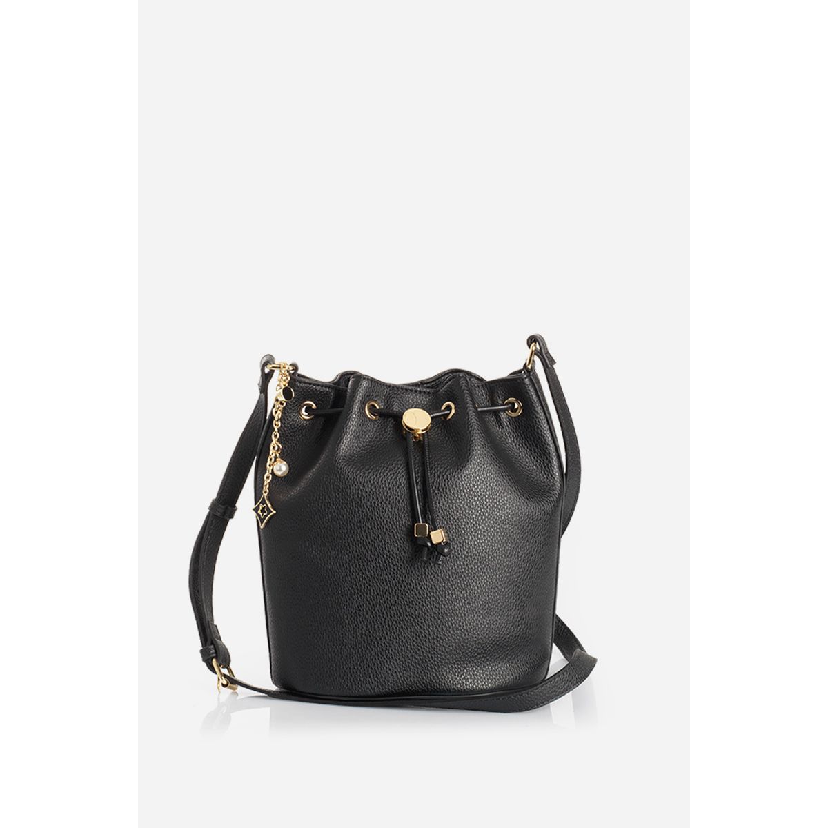 LIOLA - Bolso Charm, Simil Cuero, Negro Liola