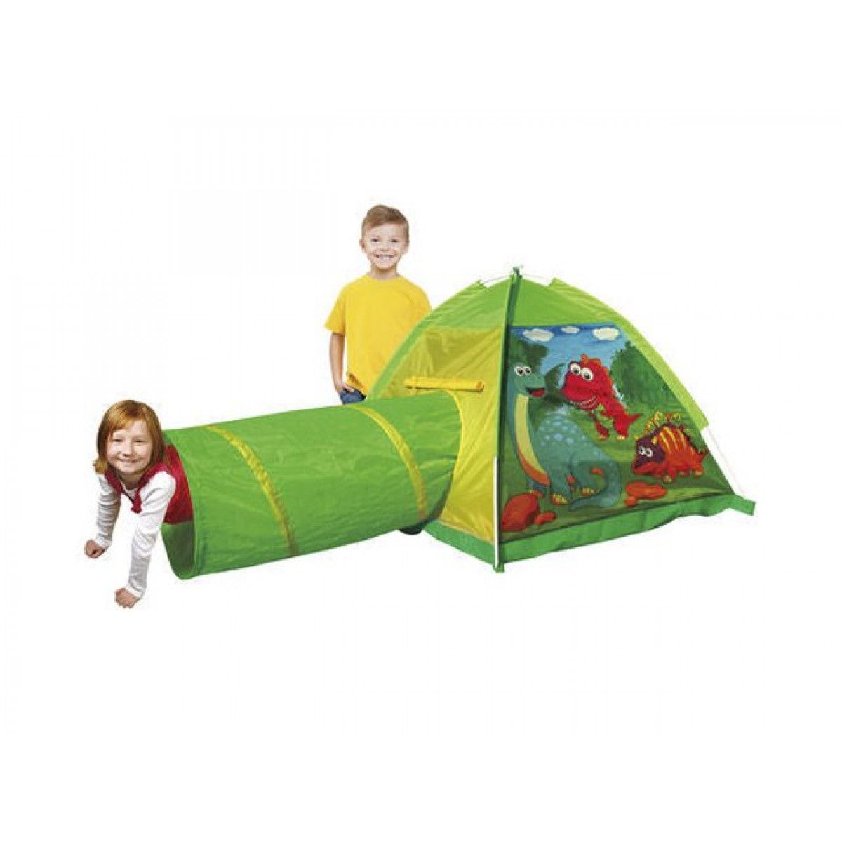 GAME POWER - Carpa Infantil + Túnel Dinosaurio Verde Game Power