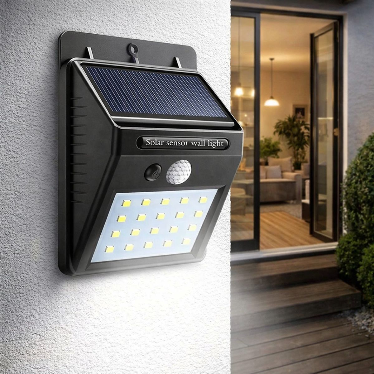 GENERICO - Foco Solar LED 30 Luces con Sensor de Movimiento para Exterior