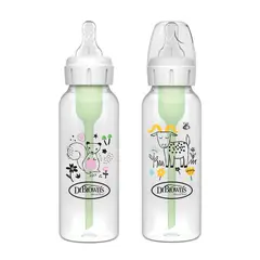 DR BROWN'S - Pack 2 Mamaderas Estándar Options+ 250ml Dr. Brown's Ardilla Chivo