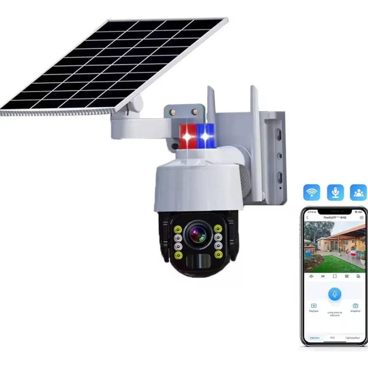 GENERICO - Cámara de Seguridad uso Exterior con Panel Solar