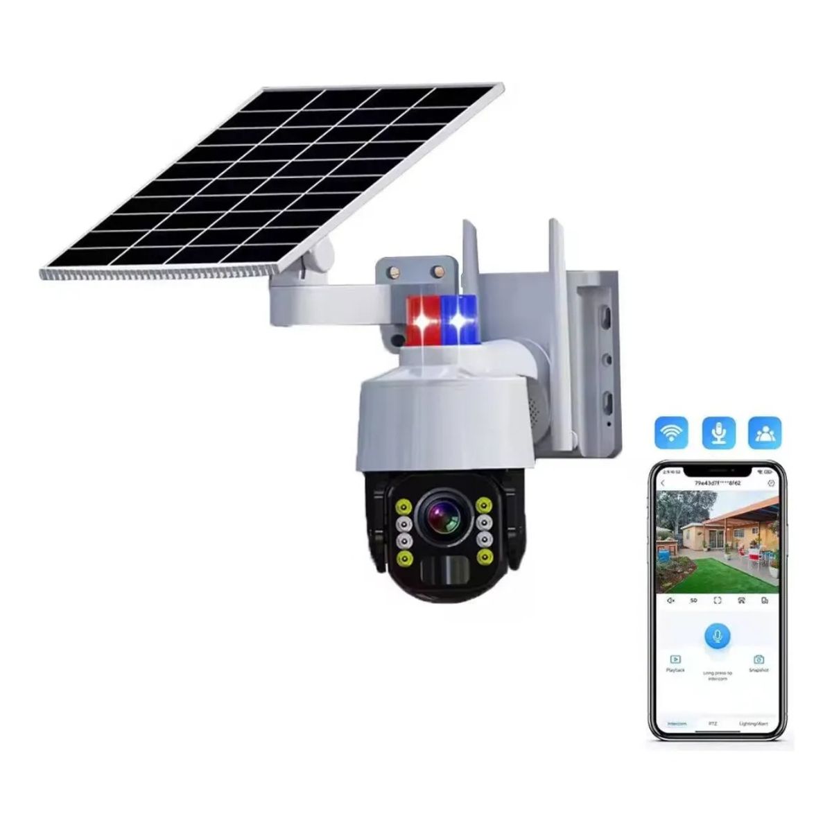GENERICO - Cámara de Seguridad uso Exterior con Panel Solar