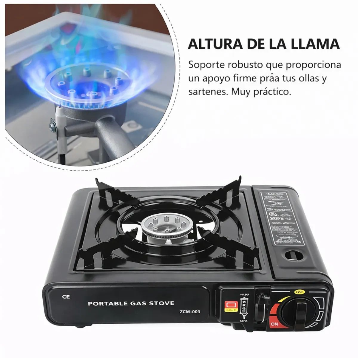 MOVI - Cocinilla de Camping Portátil con Maleta para Gas Butano  Cocina Compacta para Viajes y Camping