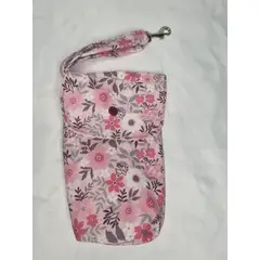 EL MUNDO DE EMMA - Porta bolsita o snack mascota flores rosa