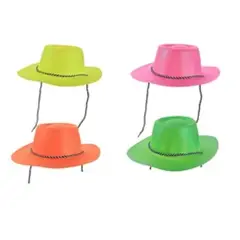 GENERICO - Sombrero fluorescente color aleatorio 10x28x34cm