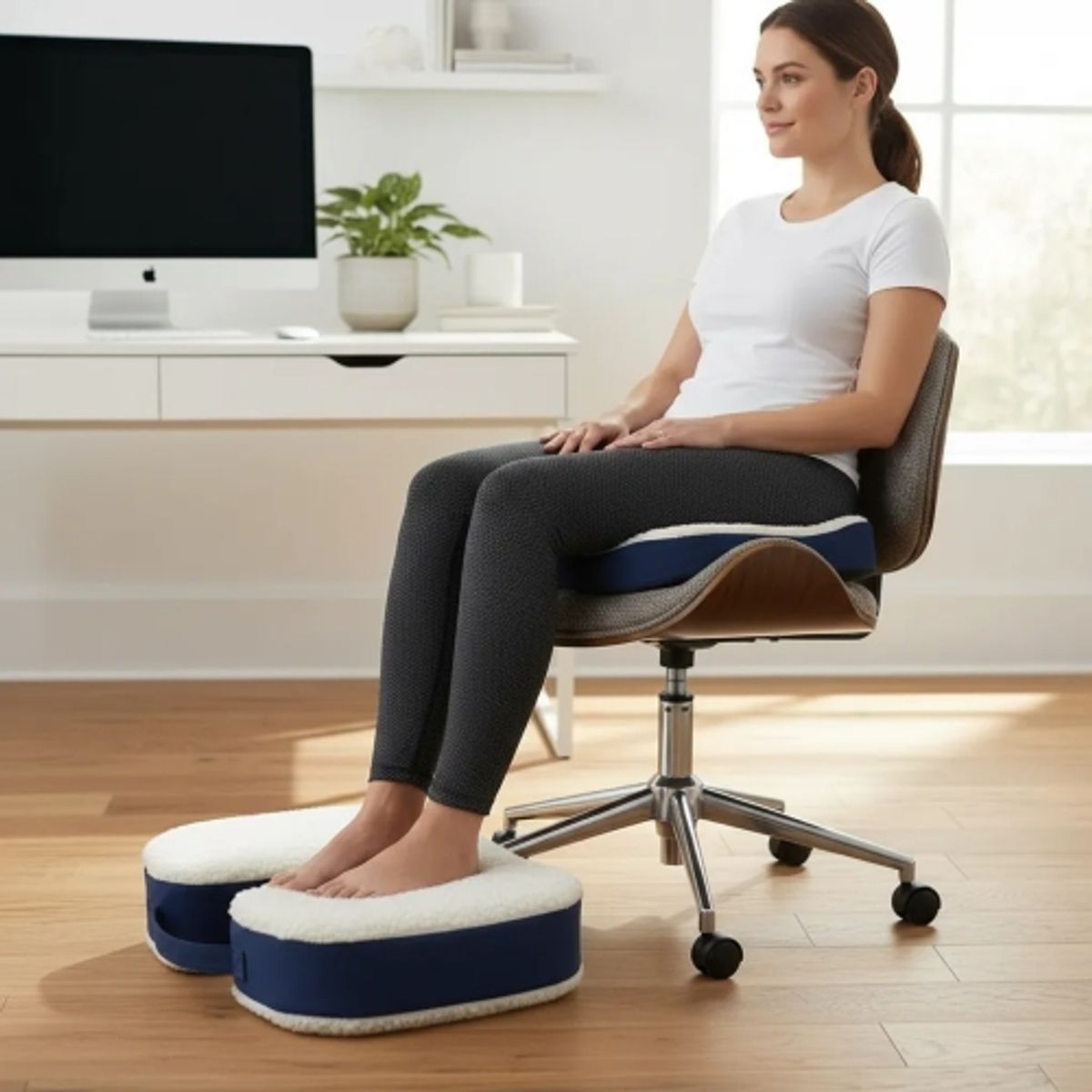 IRM - Cojin Duo  Lumbar Ortopedico Respaldo Ergonomico Silla Oficina Auto Espuma Memoria FIGOIMPORT