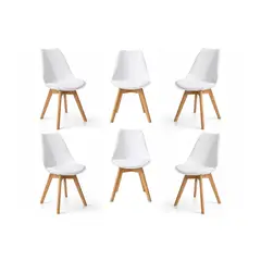 GENERICO - Pack 6 Sillas Tulip Blanca