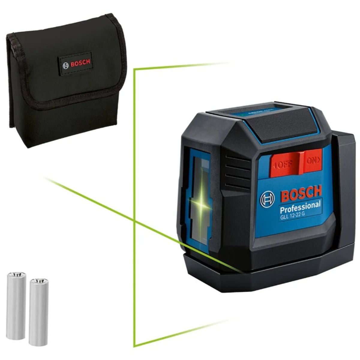 BOSCH - Nivel Láser Verde Gll 12-22 G Bosch Green Laser - Alcance 12 Metros
