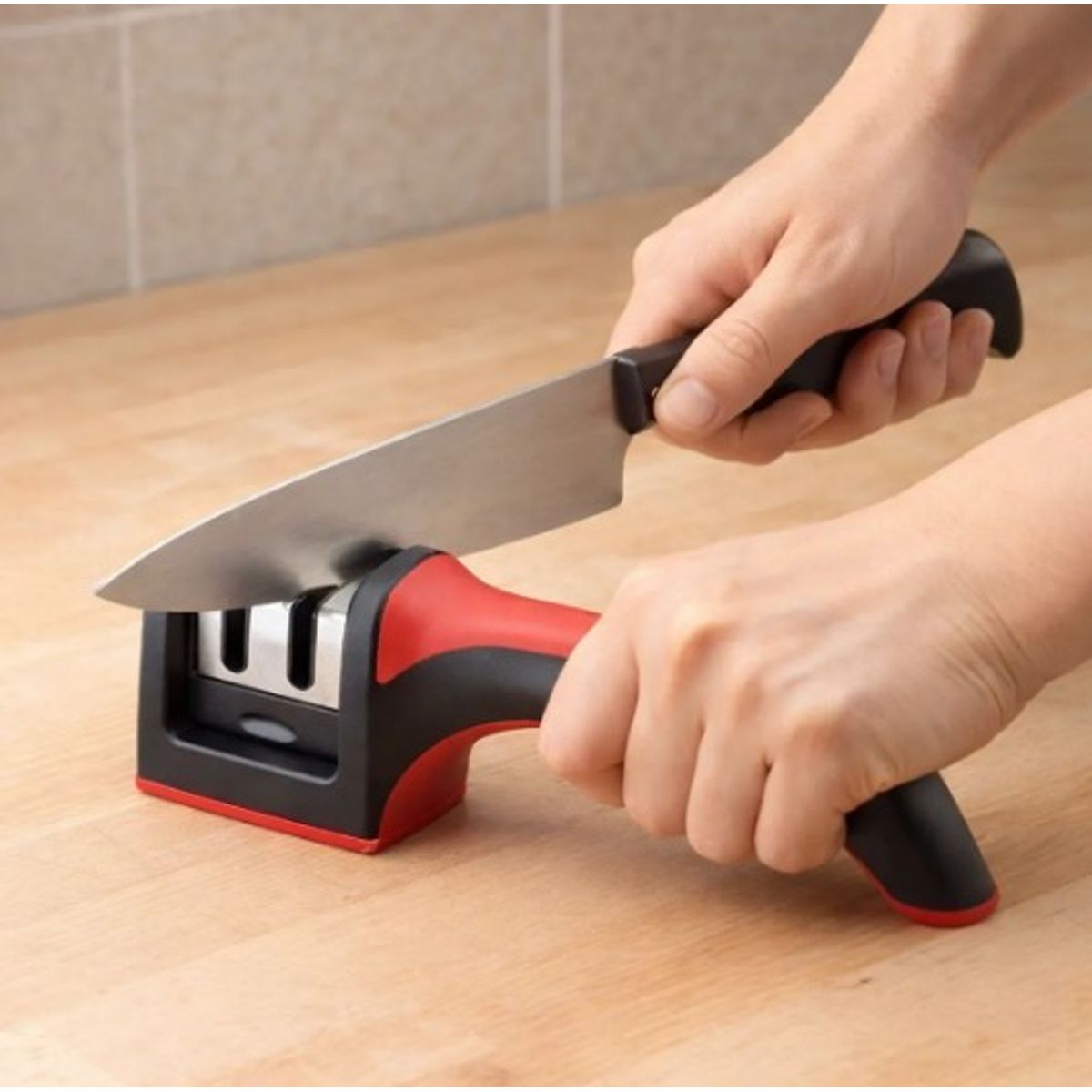 MOVI - Afilador Cuchillos 3 Etapas Profesional Cocina Hogar Antideslizante