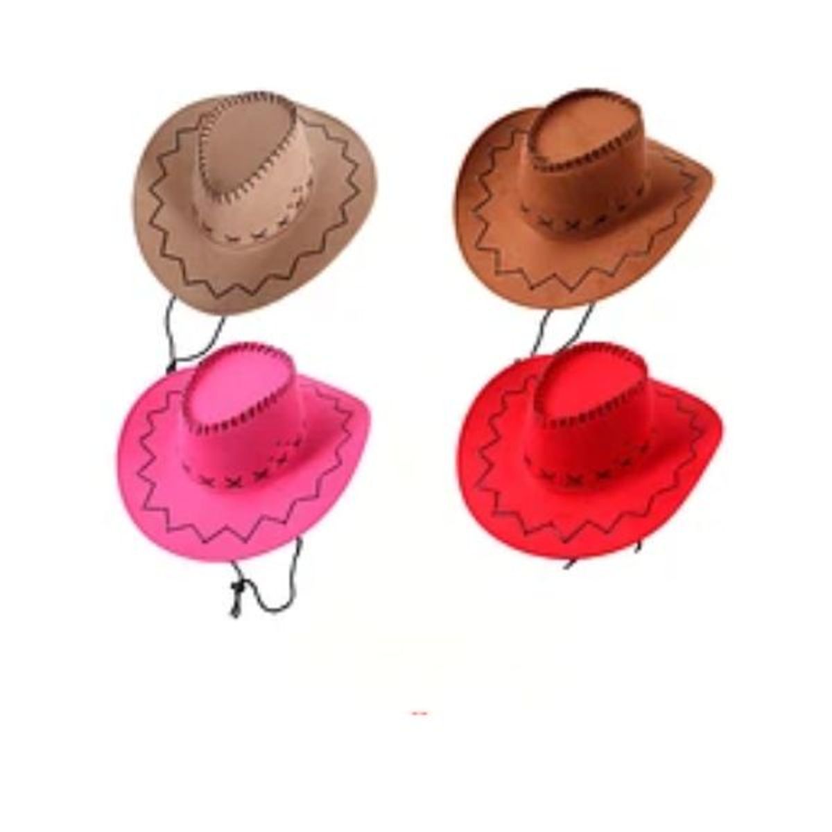GENERICO - Sombrero de vaquero color aleatorio 12x35x39cm