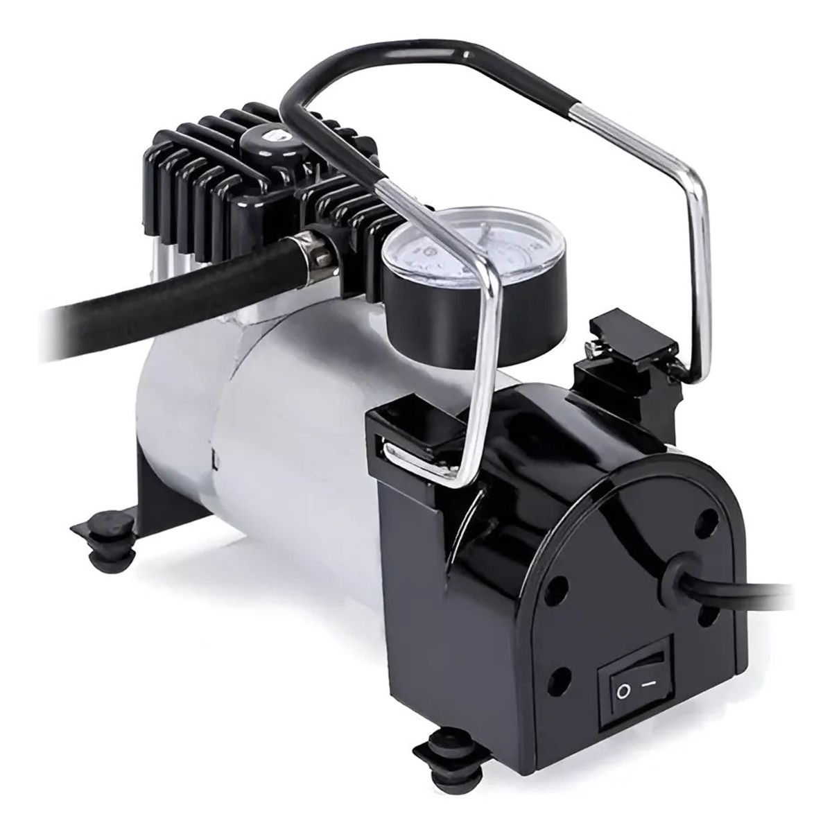 GENERICO - Compresor Aire Metalico Vehiculo Auto Moto Color Plateado Plateado