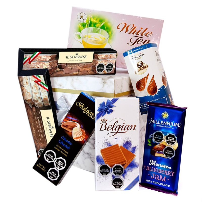BELGIAN - Caja Mixta De Regalo AZUL 8 Artículos