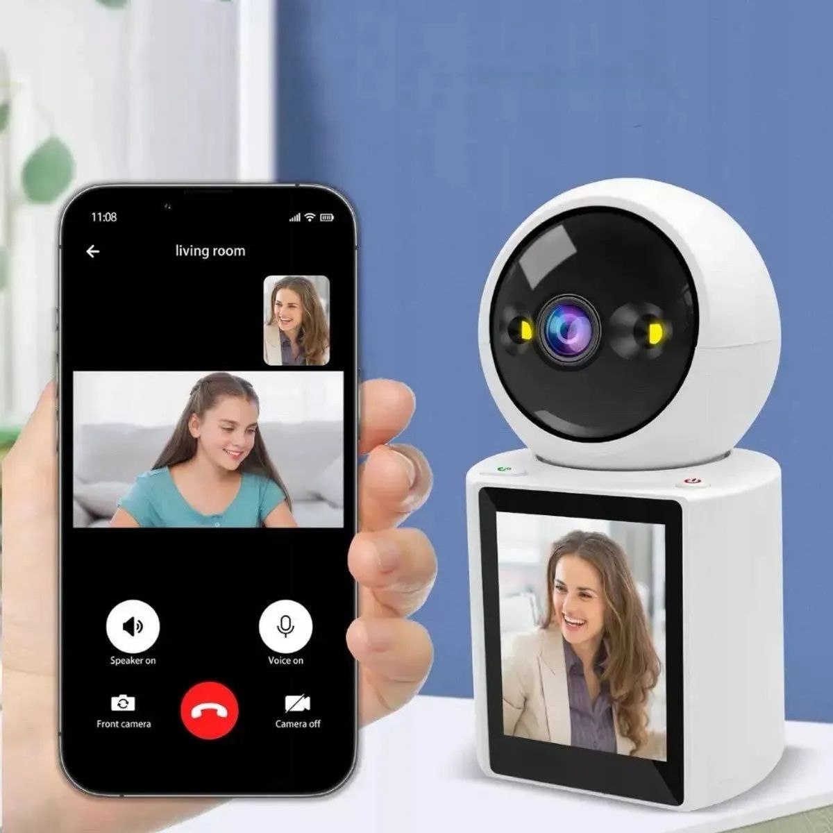 GENERICO - Cámara de seguridad inteligente con videollamada bidireccional