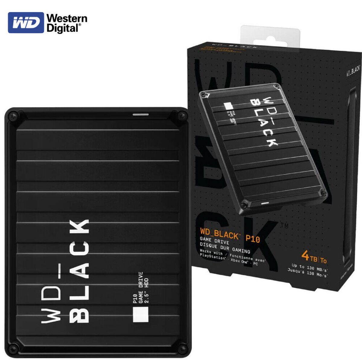 WESTERN DIGITAL - Disco WD_BLACK P10 Game Drive - 4 TB