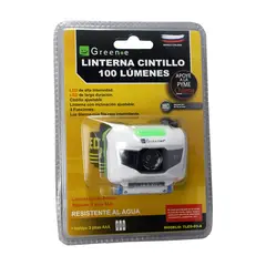 GREEN E - Linterna Cintillo Led de 100 Lúmenes