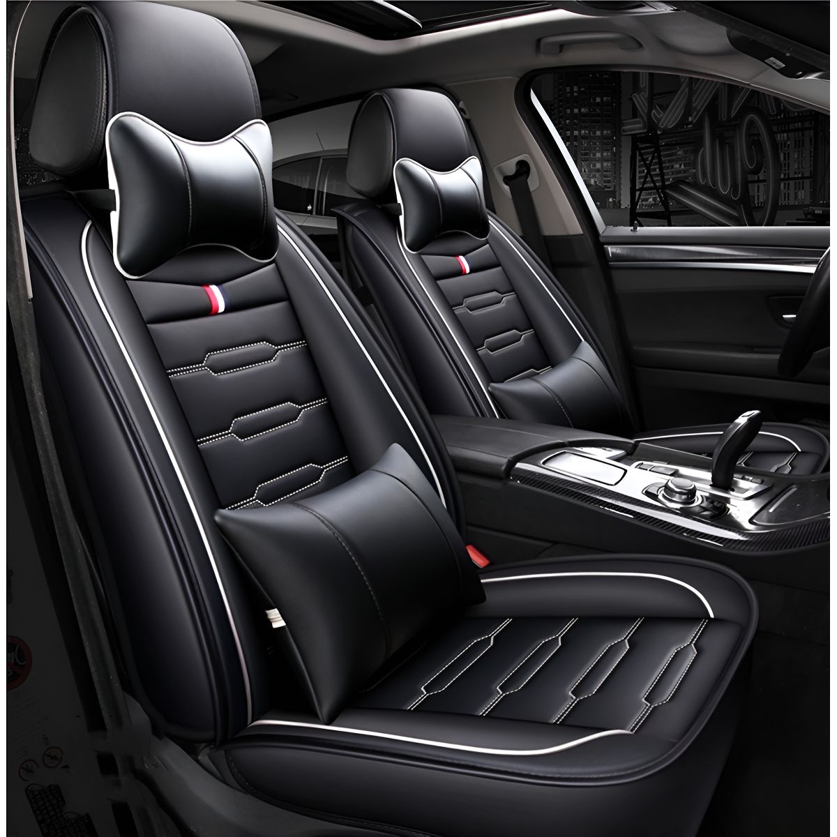 GENERICO - Kit Funda Cubre Asiento Auto Premium Luxury Con 4 Almoadilla