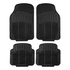 GENERICO - Set 4 Piezas Pisos De Goma Para Vehículos Universal Auto