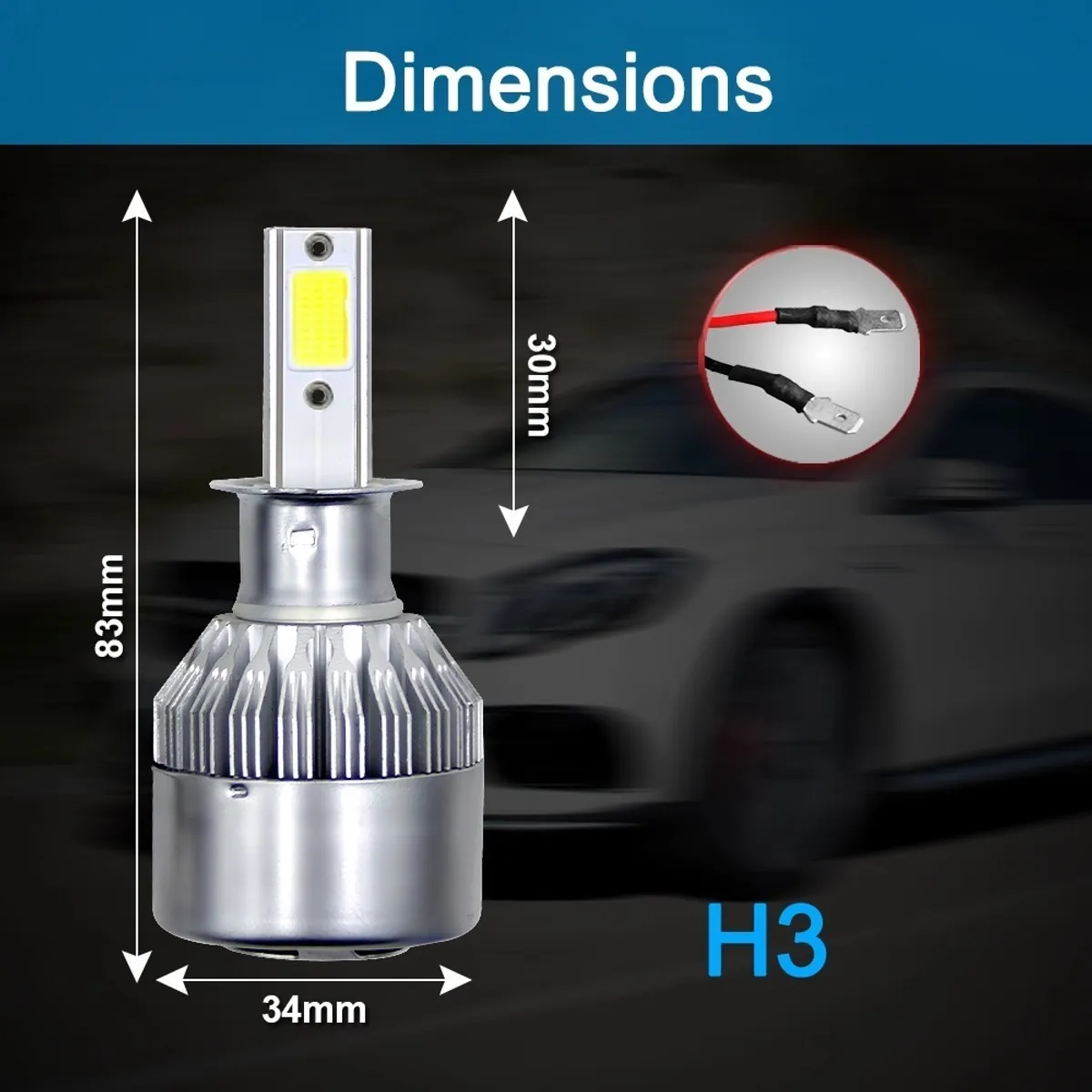 GENERICO - Ampolleta Auto Led Headlight H1 H3 H4 H7 H11 H13 90056 880