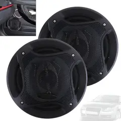 GENERICO - Kit 2 Parlantes Auto 16cm Redondo 400w Coaxial 213025 Negro-213025 C47
