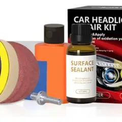 GENERICO - Kit Repara Foco Optico Completo Para Pulir Limpiar 215119 Negro