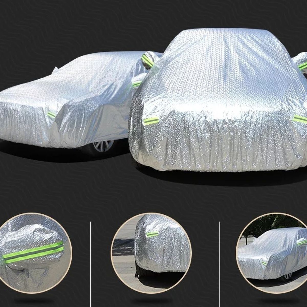 GENERICO - Carpa Cobertor Funda Cubre Auto Aluminio Peva + Algodon