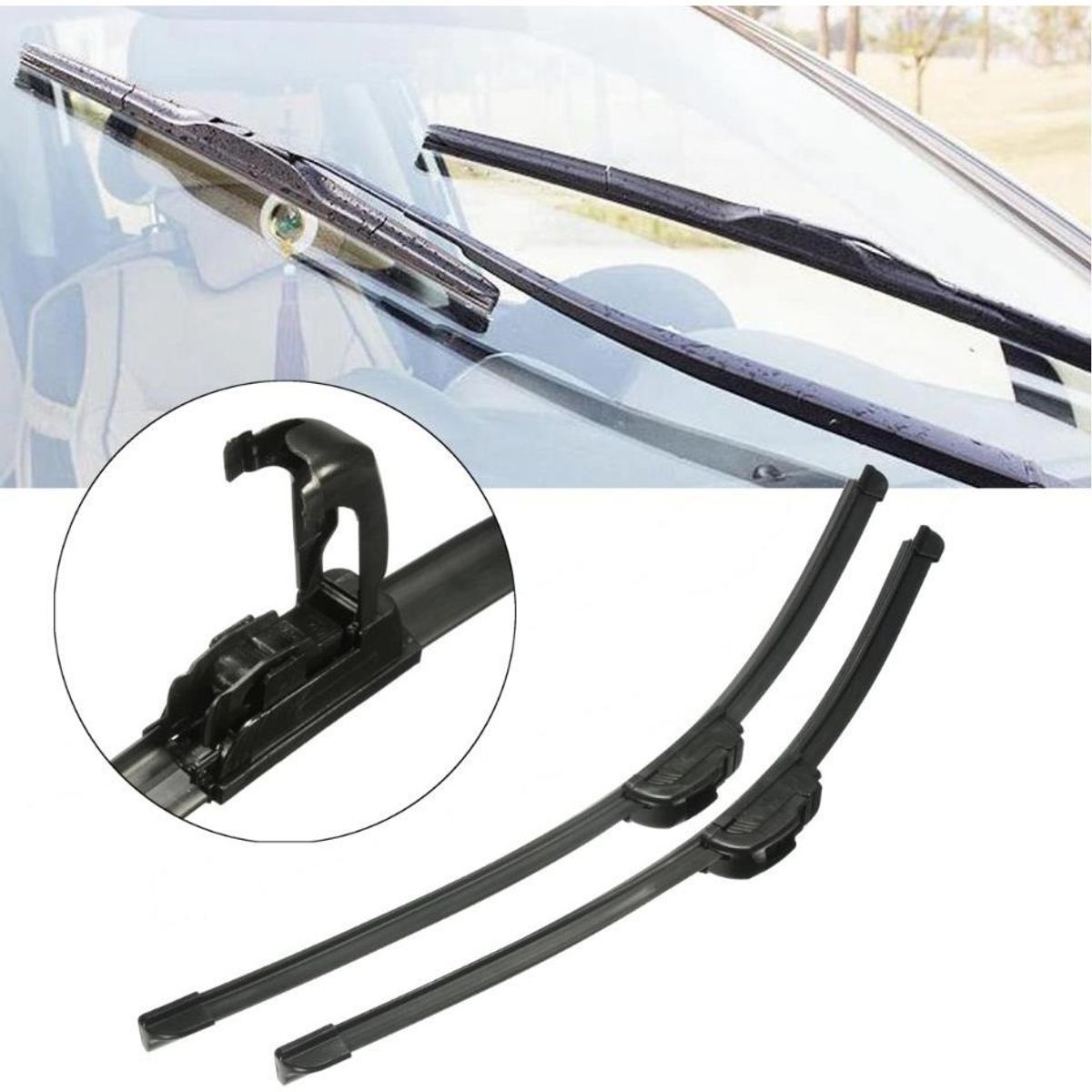 Par Plumillas Limpiaparabrisas Silicona Universal Vehiculo, marca GENERICO - Foto 2