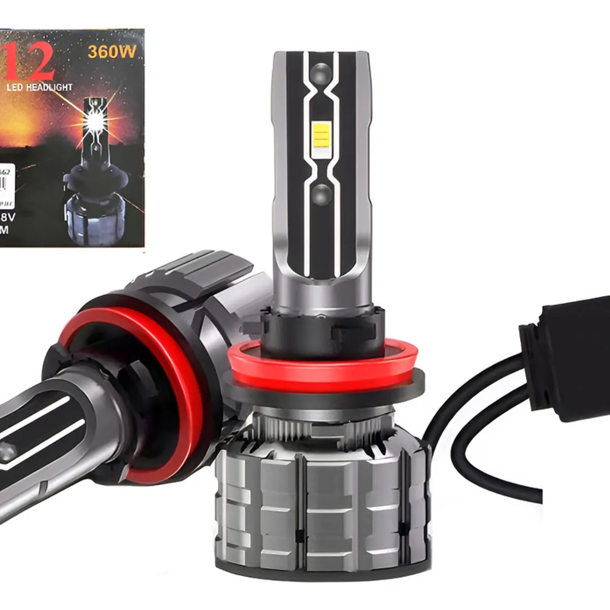 GENERICO - Kit Turbo Led Canbus H1 H3 H4 H7 H11 90056 880 36000lm R12
