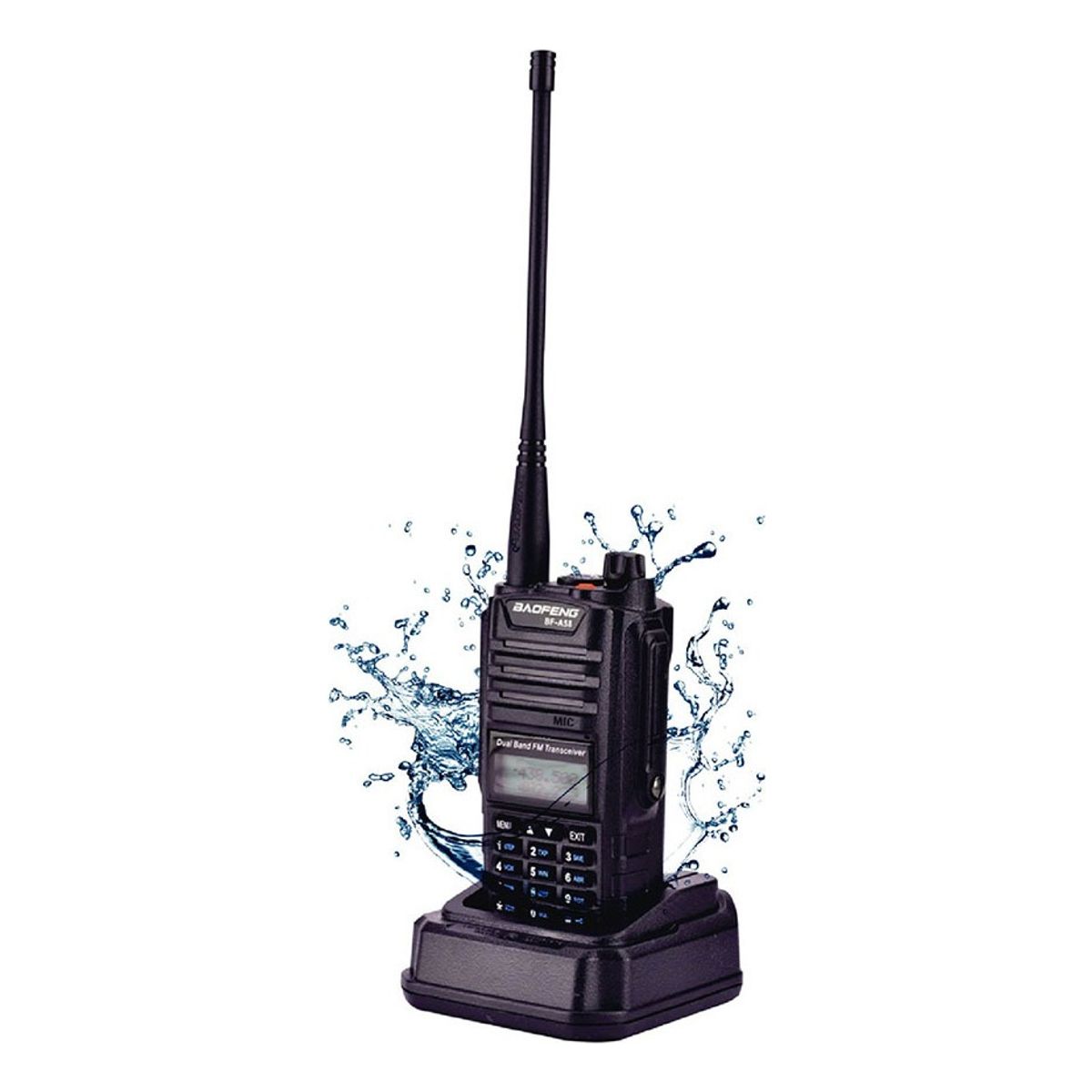 GENERICO - Intercomunicador Baofeng 8288 Walkie Talkie Ip67 Hasta 50km Negro