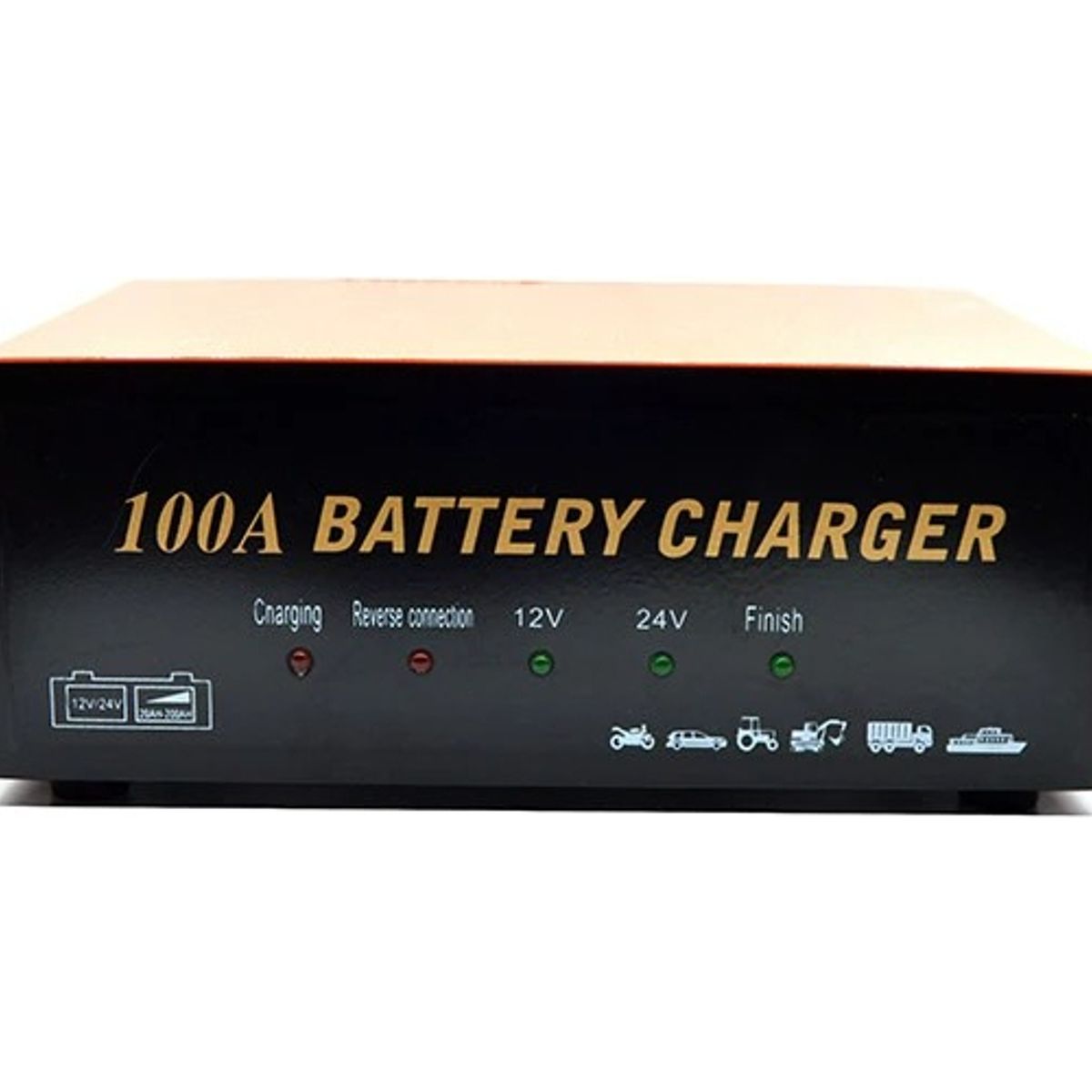 GENERICO - Cargador De Bateria 12v Y 24v Autos Motos 100 Amperes 220v