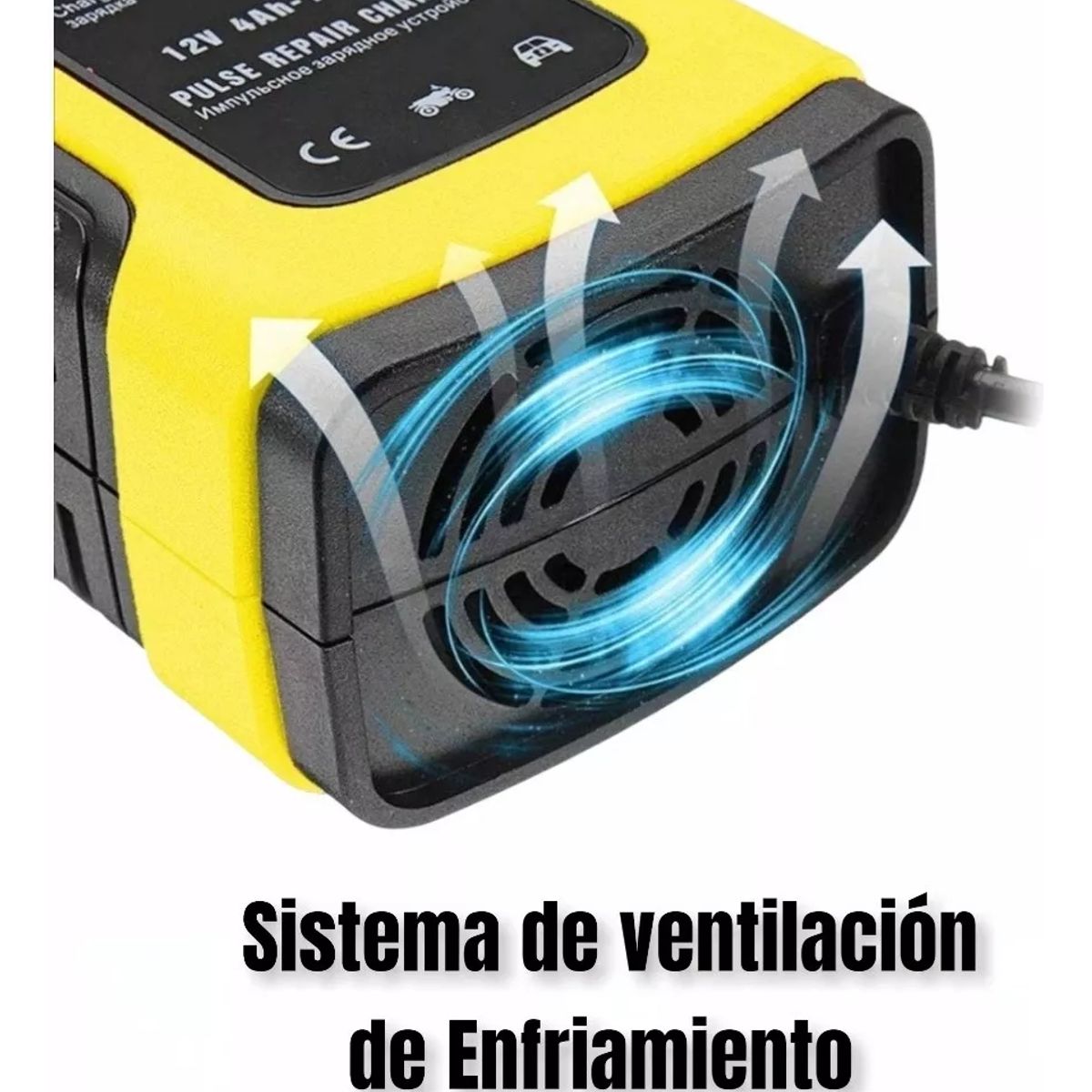 GENERICO - Cargador Auto Inteligente Batería 12v Carga Rápida Auto Moto
