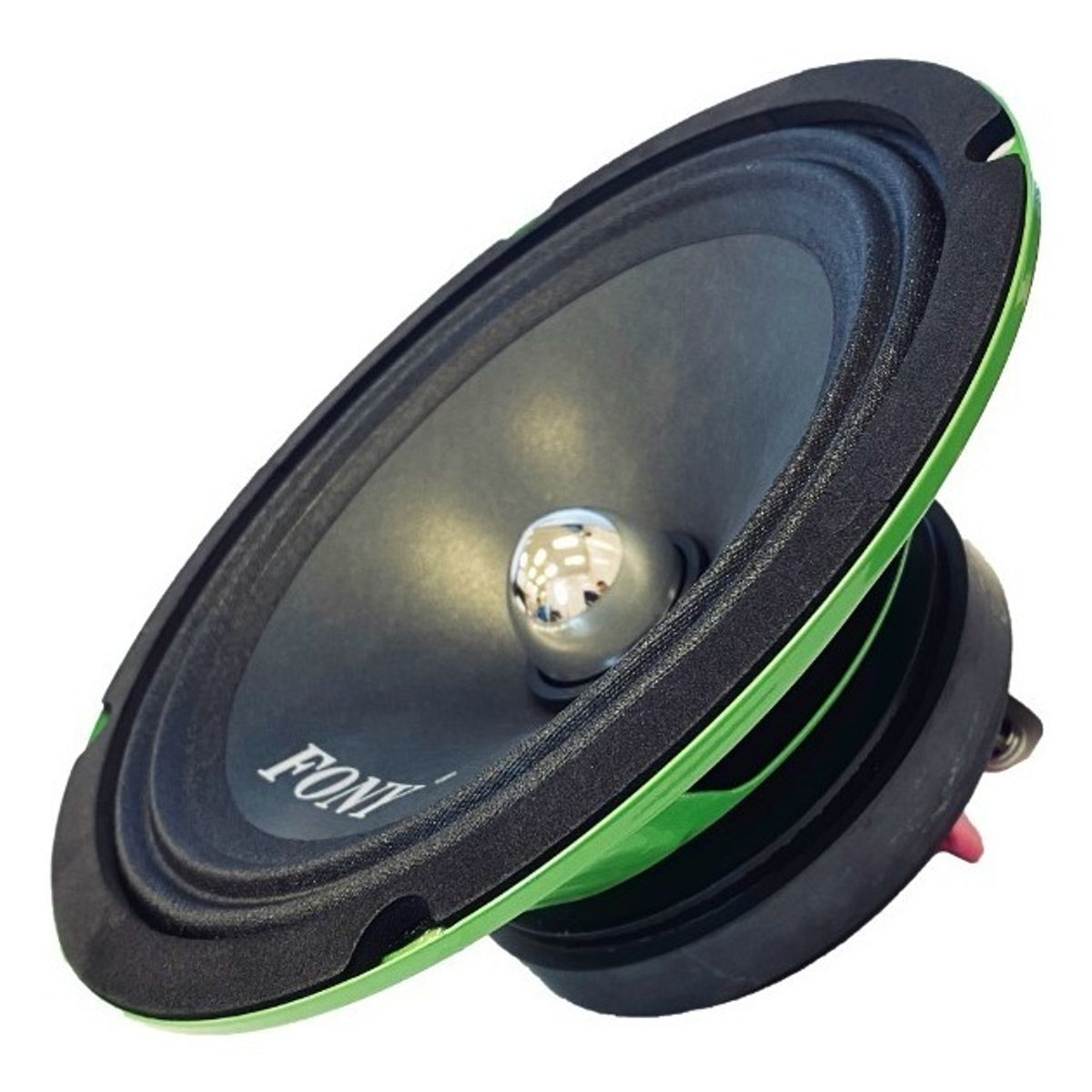 GENERICO - Parlantes Medios Para Auto 800w 25cm Redondo  213142 Color Negroverde-213142 C45