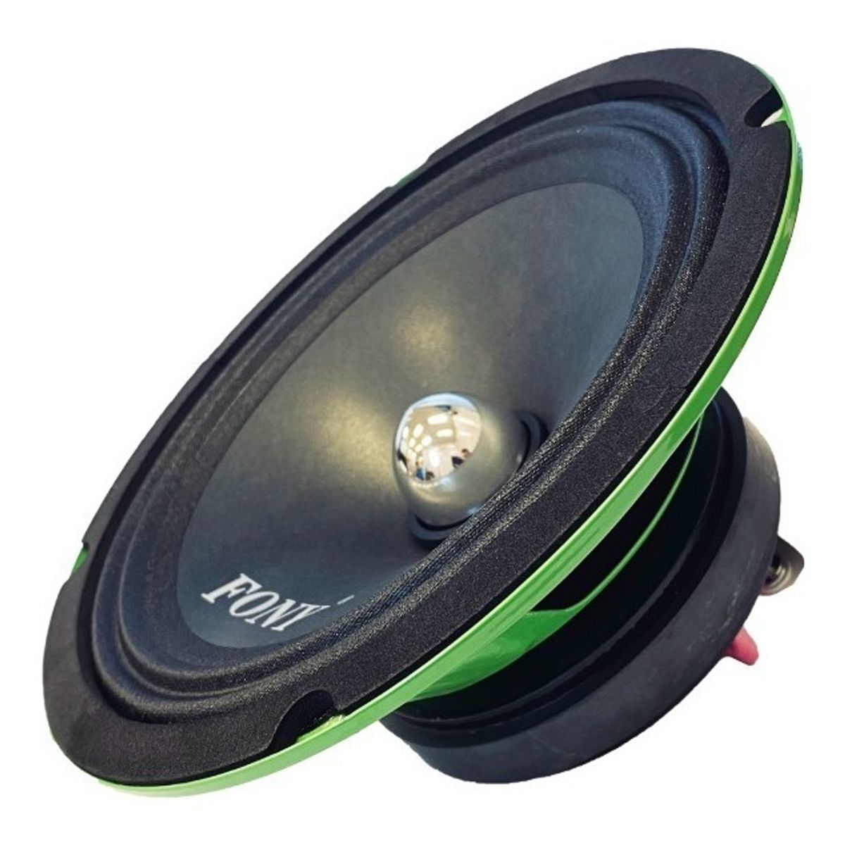 GENERICO - Parlantes Medios Para Auto 800w 25cm Redondo  213142 Color Negroverde-213142 C45