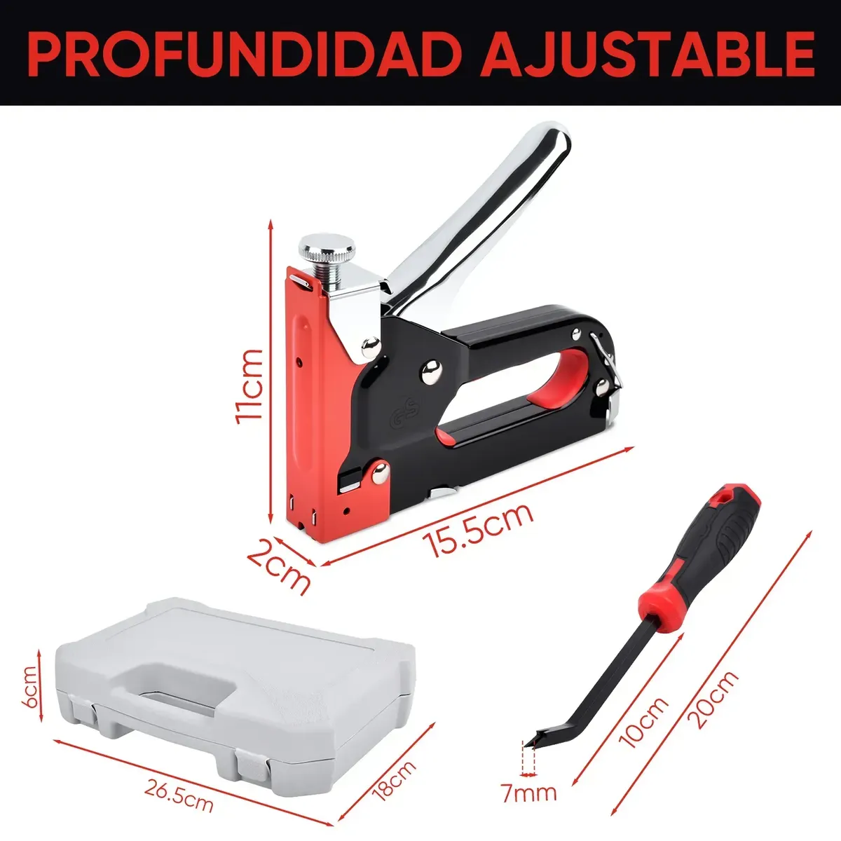 Engrapadora Tipo Pistola Para Tapiceria Con Diferente Grapas, marca AIZO - Foto 2