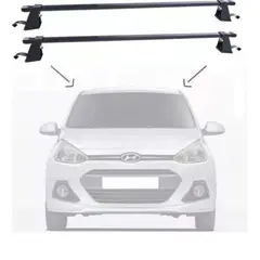 GENERICO - Barras Porta Equipaje Parrilla Auto Techo Universal Negro
