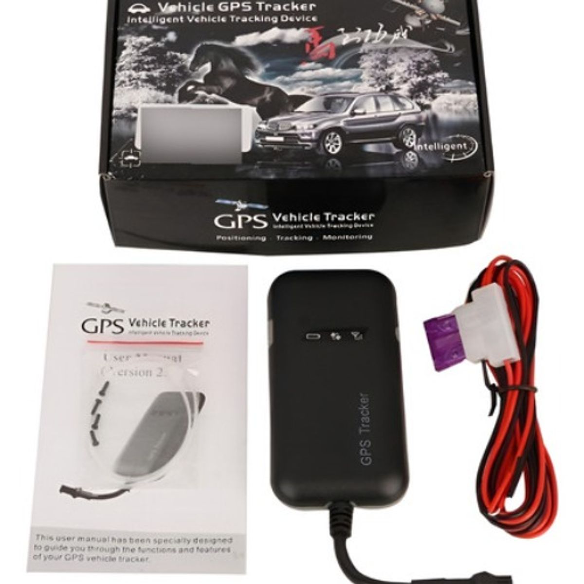 GENERICO - Gps Tracker Rastreador Gsm Sms Auto Moto Universal 12v Negro - 223471