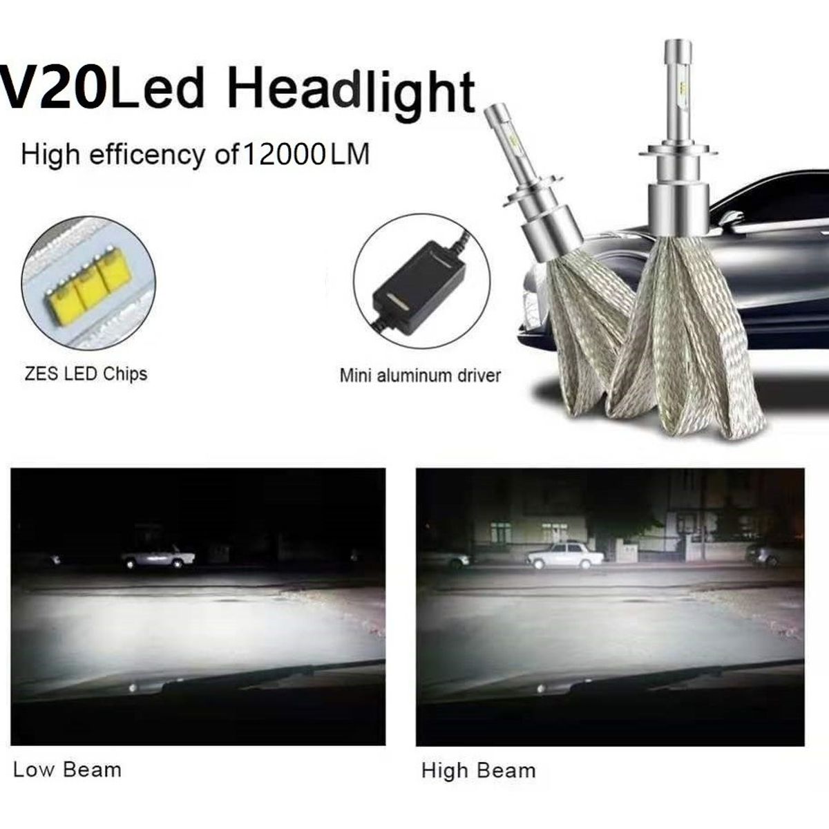 GENERICO - Ampolleta Auto Led Canbus H1 H3 H4 H7 H11 H13 9005 9006 880