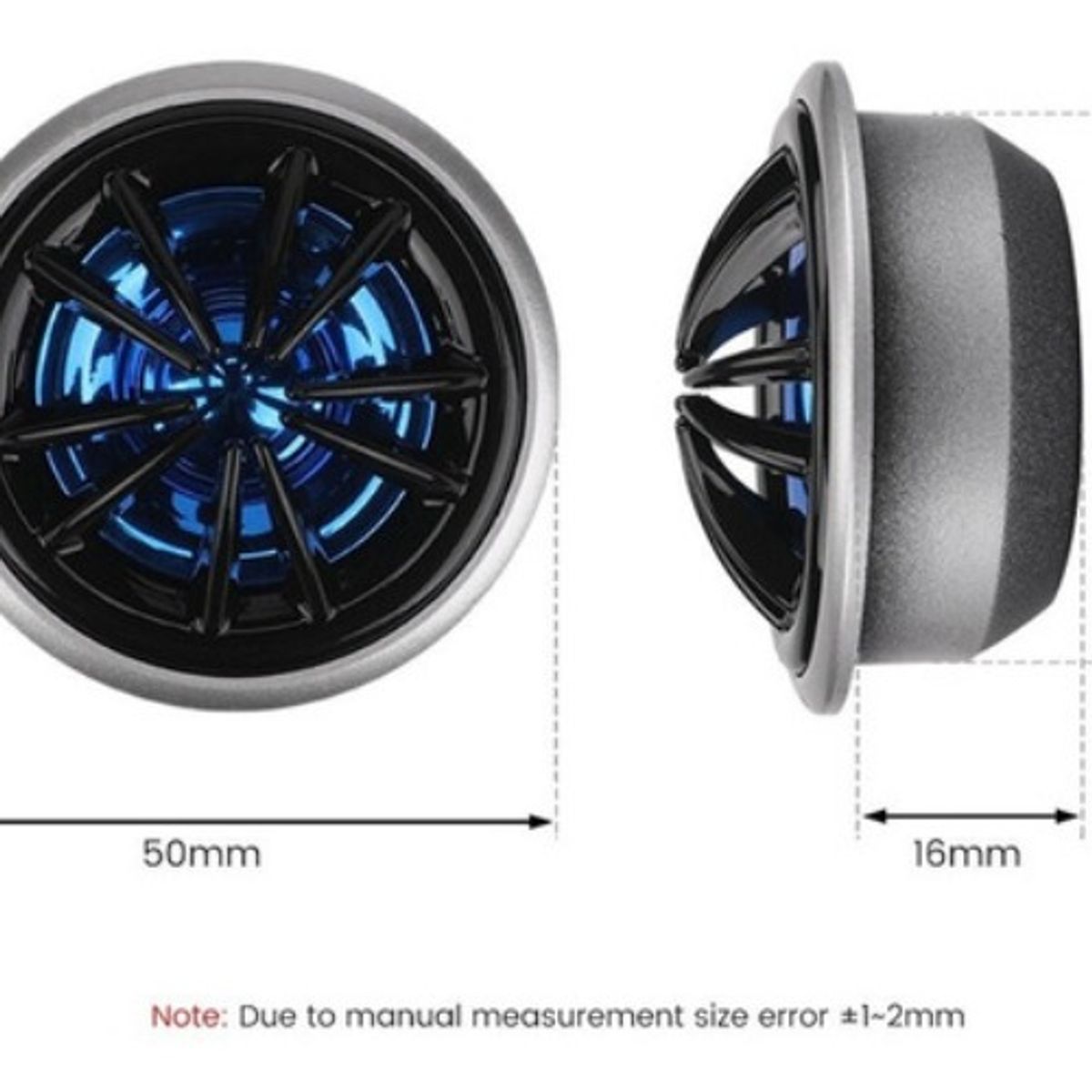 GENERICO - Kit Par Tweeter Optimizador Sonido 150wmax 5cm Aluminio Azul-ctc-066 C47