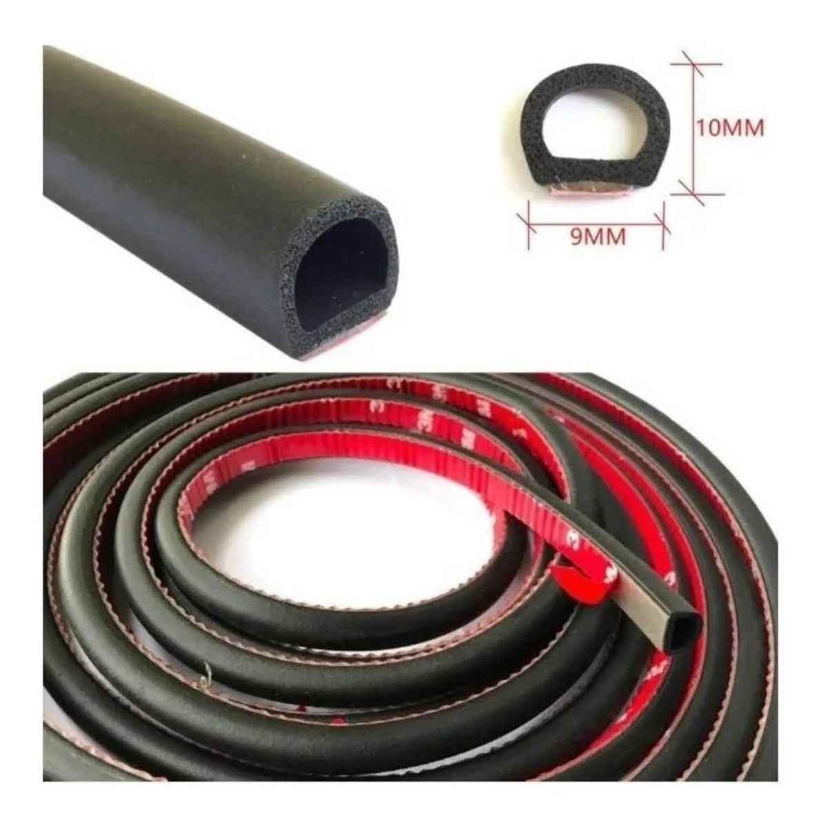 GENERICO - Goma Contorno Puertas Aislamiento Sonido Absorción Choque
