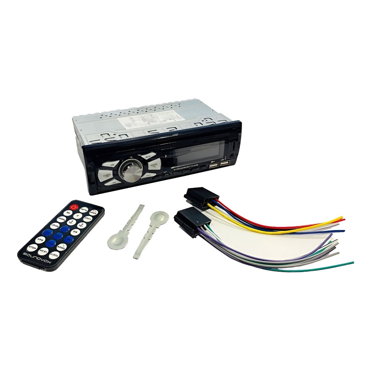 GENERICO - Radio Auto 1 Din Bluetooth Usb Mp3 Microsd Aux Fm 60watts X4