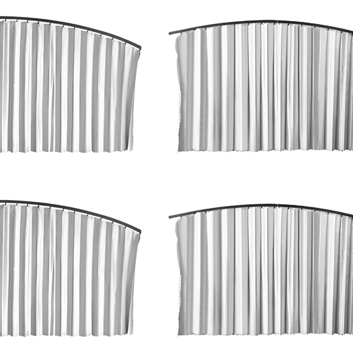GENERICO - Set 4 Quitasol Retractil Parasol Enrollable Ventana 75x45cm