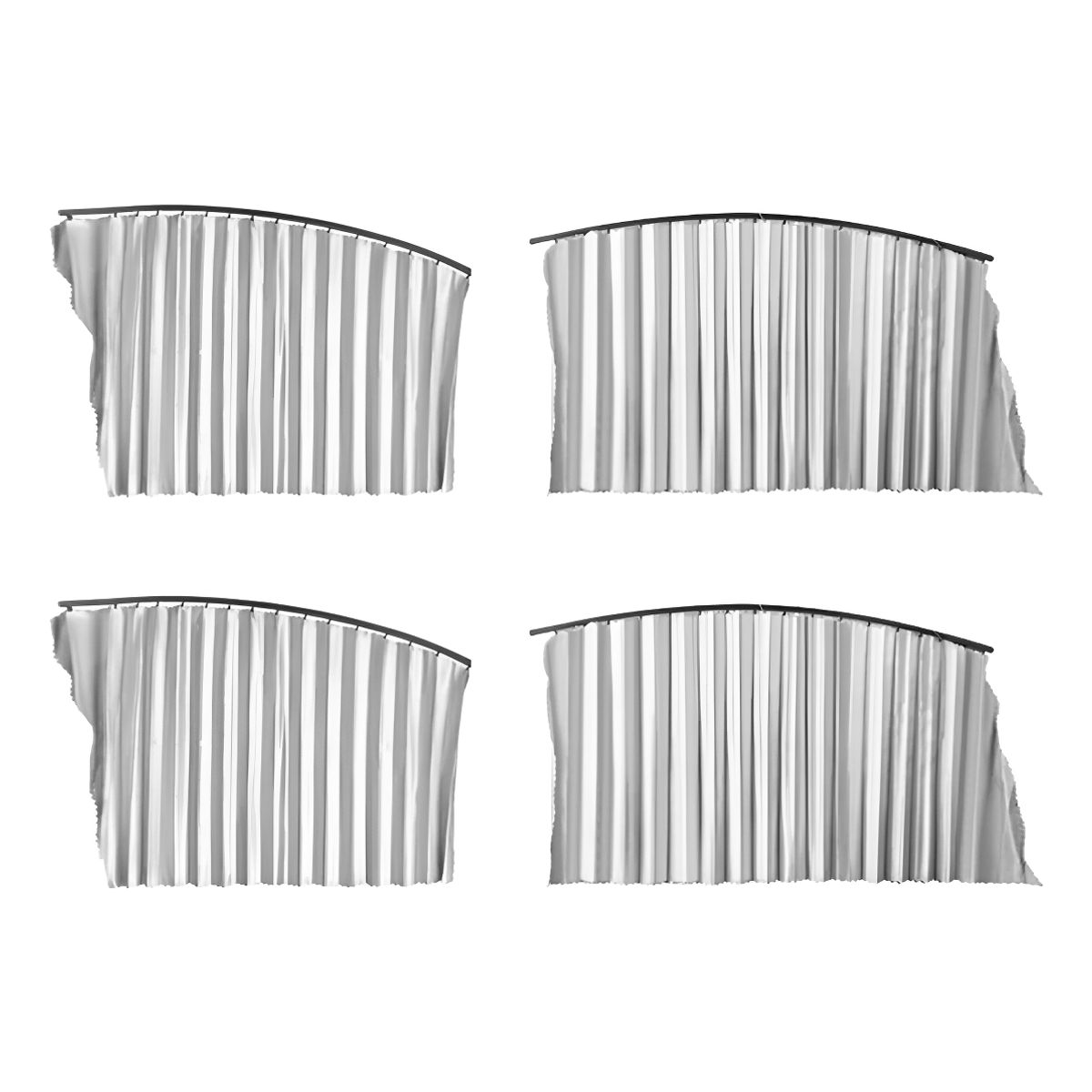 GENERICO - Set 4 Quitasol Retractil Parasol Enrollable Ventana 75x45cm