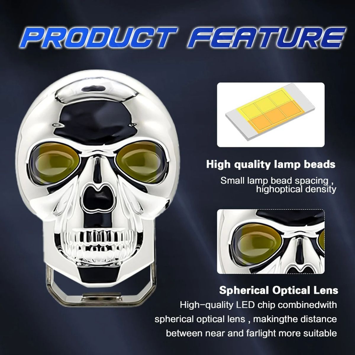 GENERICO - X2 Foco Neblinero Led 160w Calavera Tipo Lupa Auto Moto