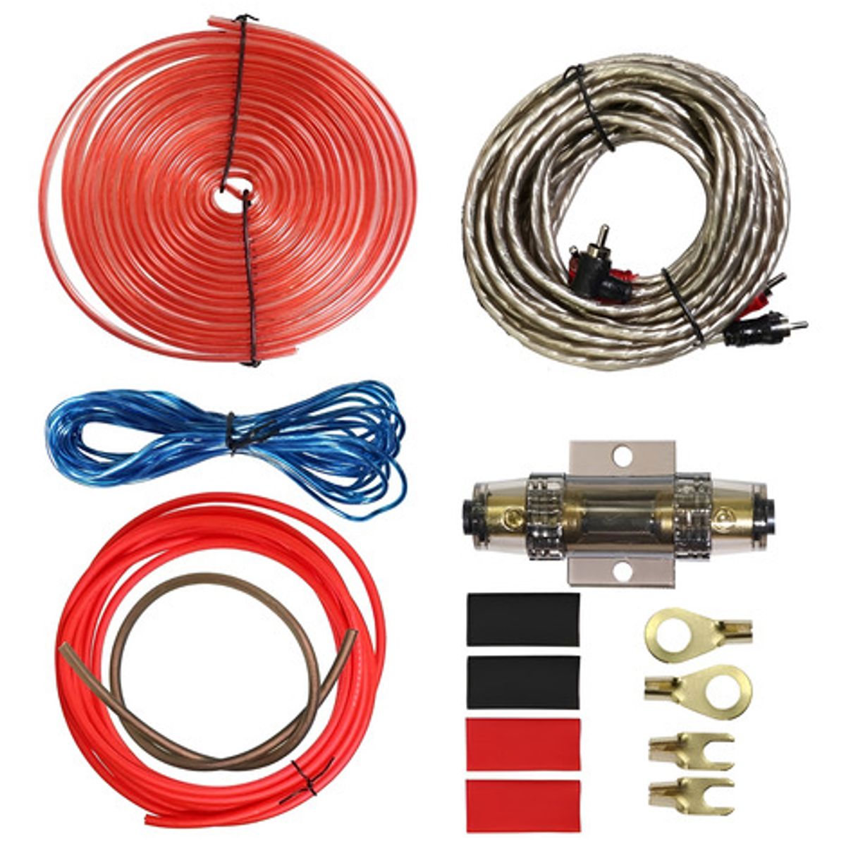 GENERICO - Kit Cables Amplificador Subwoofer Parlantes Auto Premium 213006